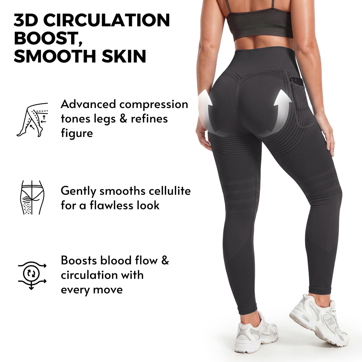 Right Side Pocket Anti-Cellulite Sculpting Leggings