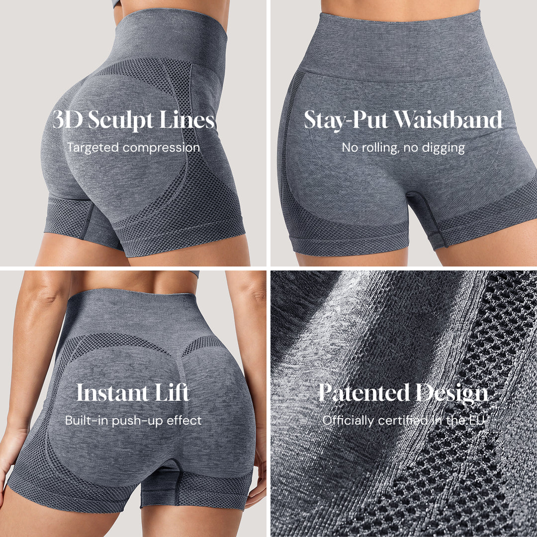 High-Waisted Compression Booty Shorts
