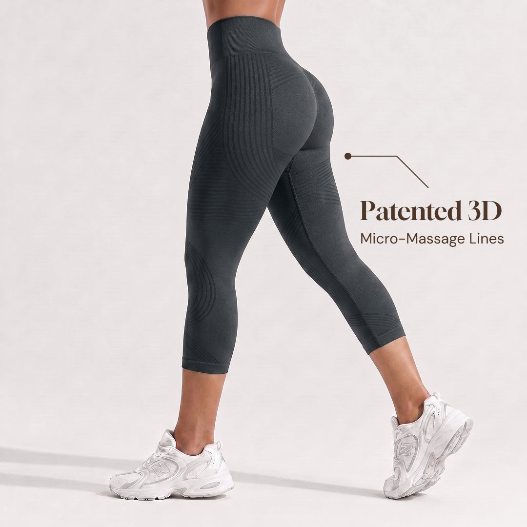 Ribbed Squat-Proof Capri Leggings