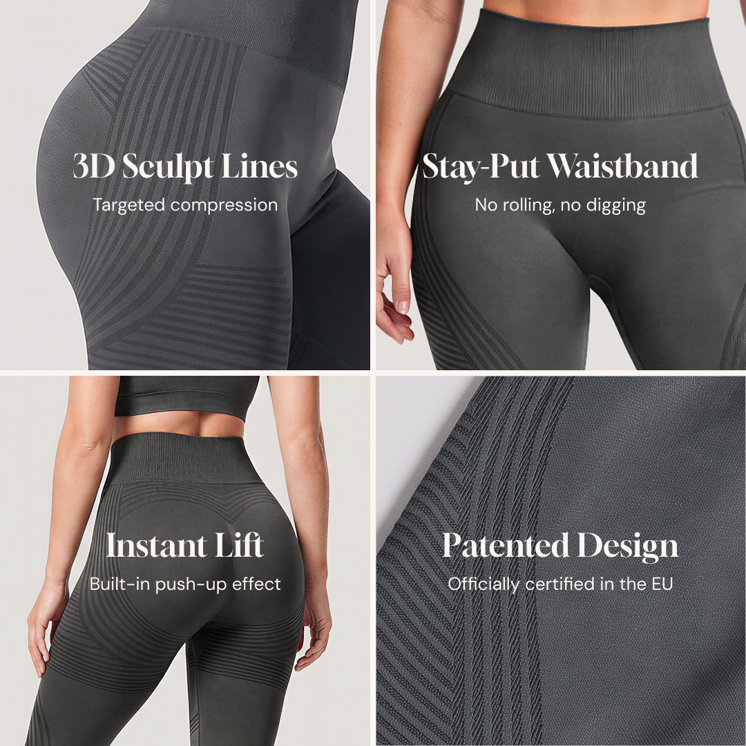 High-Waisted Anti-Cellulite Ankle Leggings