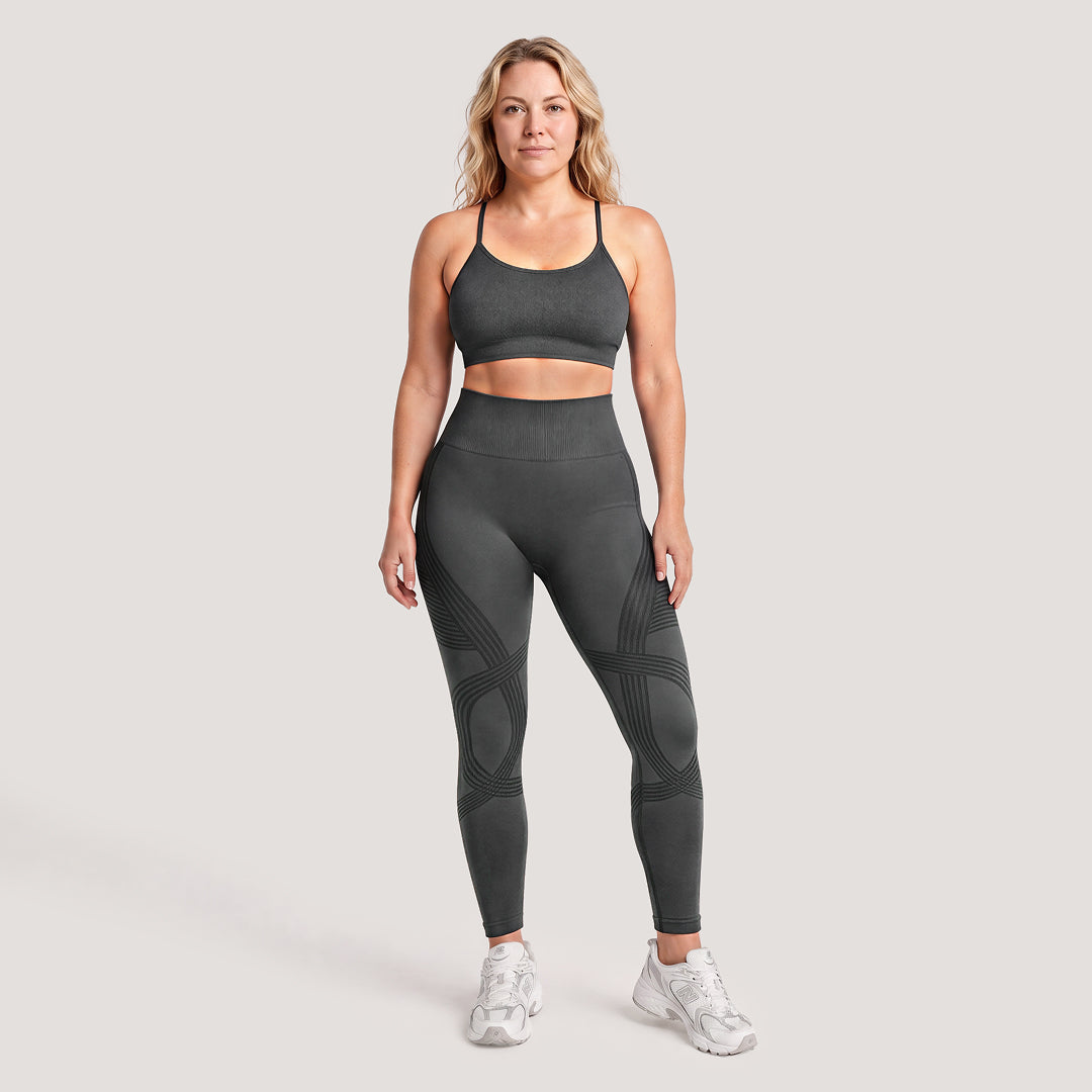High-Waisted Anti-Cellulite Ankle Leggings