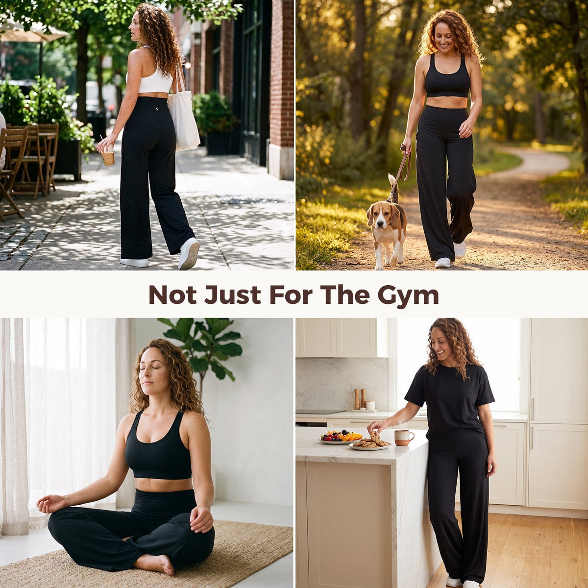 High-Waisted Tummy-Control Wide-Leg Leggings