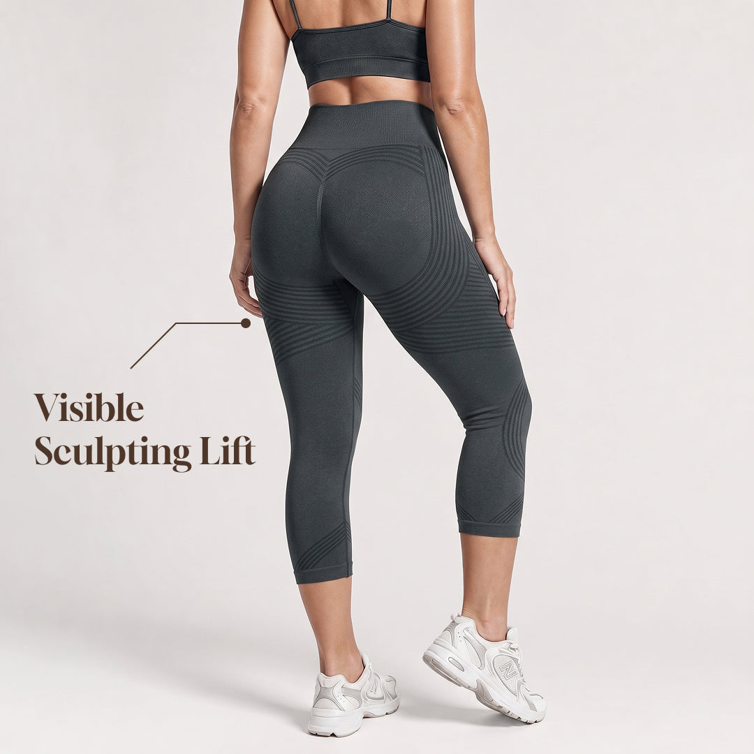 Ribbed Squat-Proof Capri Leggings