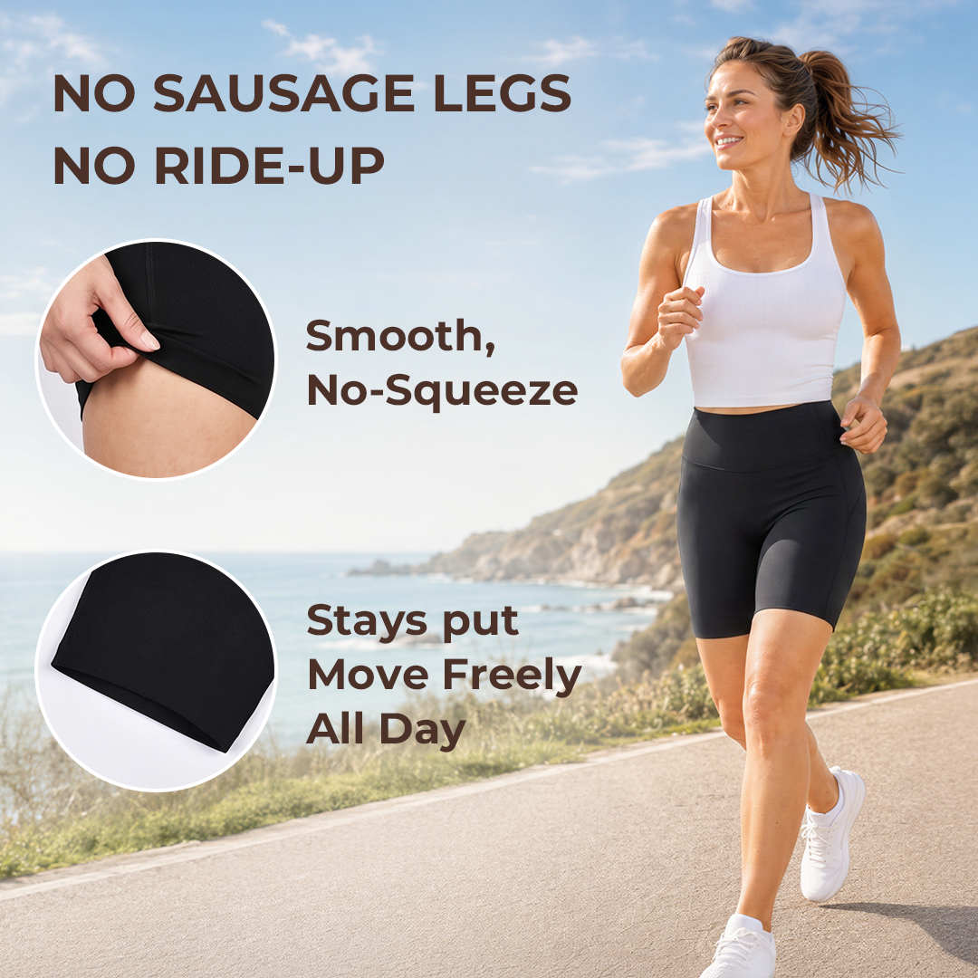 "No-Squeeze" Jelly-Grip 5" Sculpting Shorts (Tummy Smoothing & Anti-Chafe)