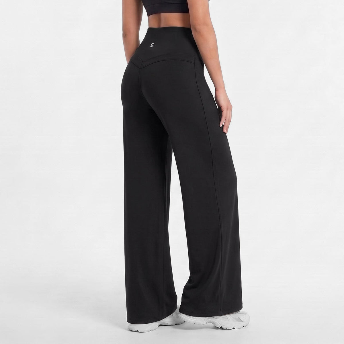 High-Waisted Tummy-Control Wide-Leg Leggings