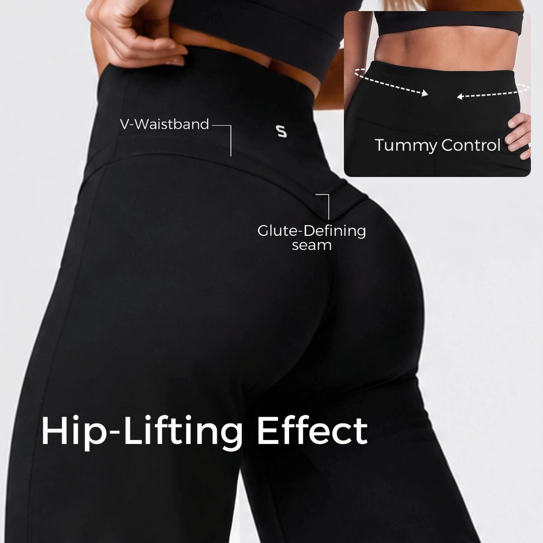 High-Waisted Tummy-Control Wide-Leg Leggings