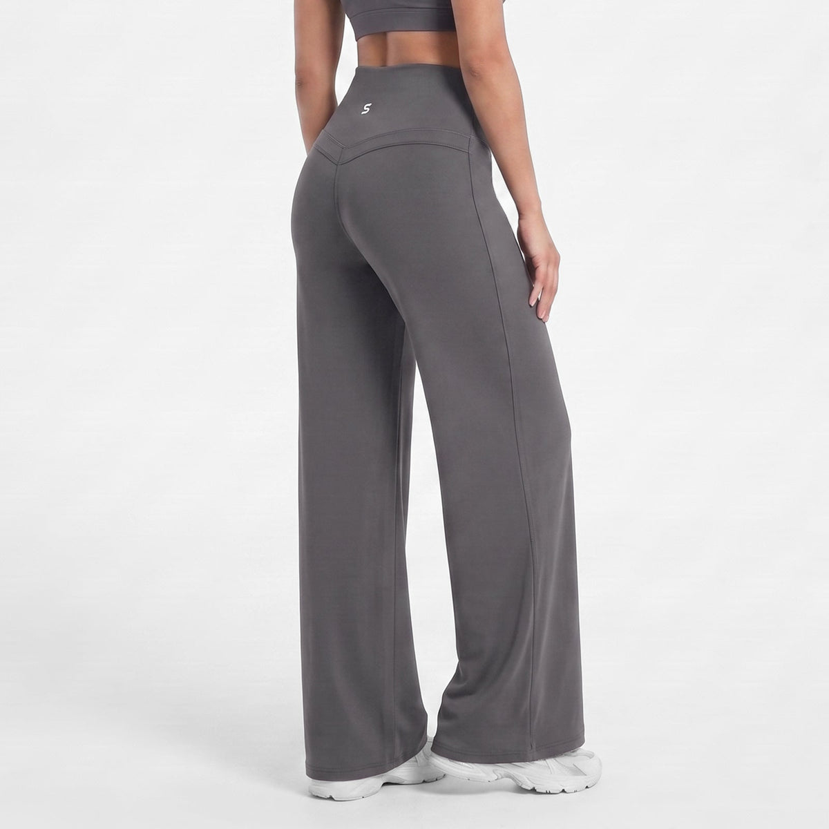 High-Waisted Tummy-Control Wide-Leg Leggings