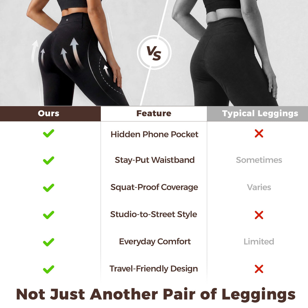 Hidden Pocket Lifestyle Leggings - Move Freely. Carry Less. Zero Compromise.