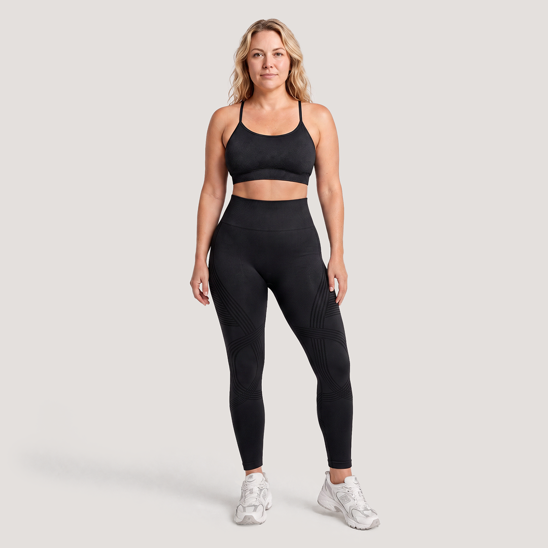 High-Waisted Anti-Cellulite Ankle Leggings