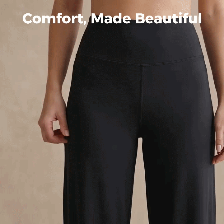 High-Waisted Tummy-Control Wide-Leg Leggings